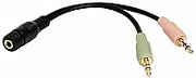 ADAPTOR audio LOGILINK 3.5mm stereo 4p. (m) la 2 x 3.5 stereo (t), Logilink  CA0020  (include TV 0.06 lei)